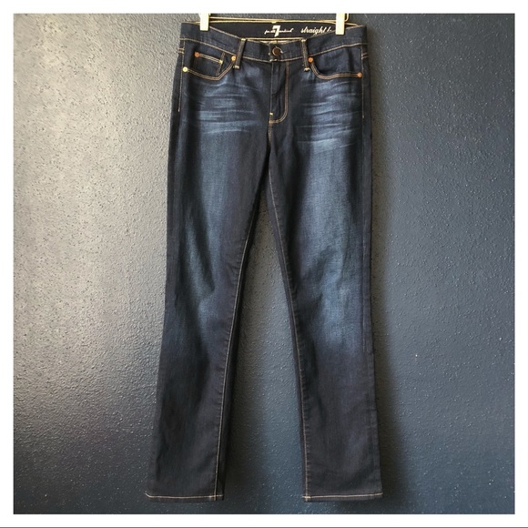 7 SEVEN FOR ALL MANKIND STRAIGHT LEG JEAN 29 - Picture 2 of 6